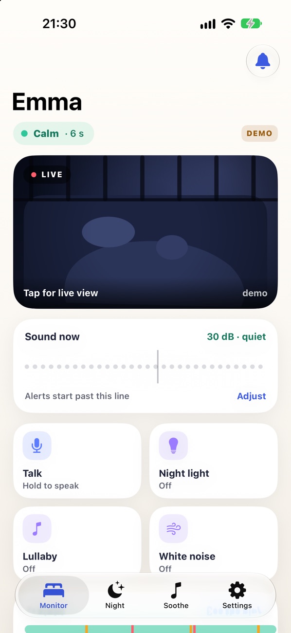 Joe Baby Monitor – přijímač s živým pohledem a hladinou zvuku